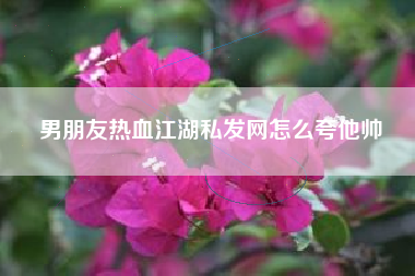男朋友热血江湖私发网怎么夸他帅  第1张