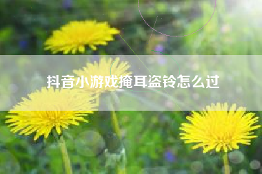 抖音小游戏掩耳盗铃怎么过  第1张
