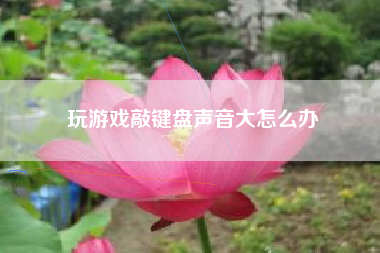 玩游戏敲键盘声音大怎么办  第1张