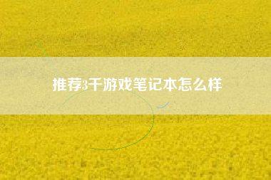 推荐3千游戏笔记本怎么样  第1张