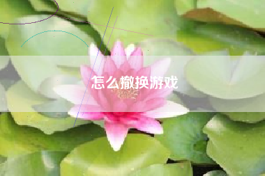 怎么撤换游戏