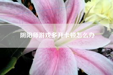 阴阳师游戏多开卡顿怎么办