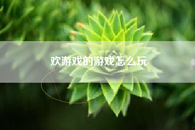 欢游戏的游戏怎么玩