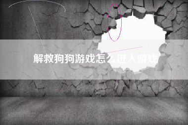 解救狗狗游戏怎么进入游戏