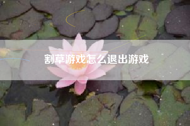 割草游戏怎么退出游戏
