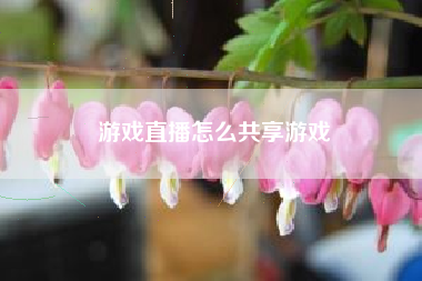 游戏直播怎么共享游戏