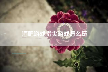 酒吧游戏指尖游戏怎么玩