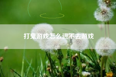 打鬼游戏怎么进不去游戏