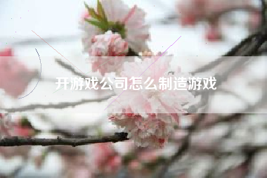 开游戏公司怎么制造游戏