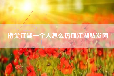 指尖江湖一个人怎么热血江湖私发网