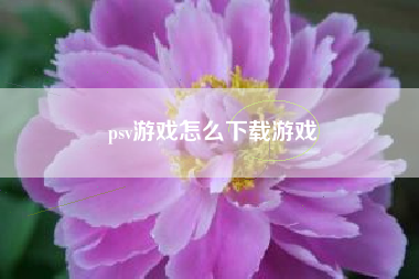 psv游戏怎么下载游戏