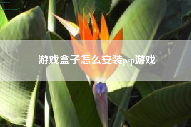 游戏盒子怎么安装psp游戏
