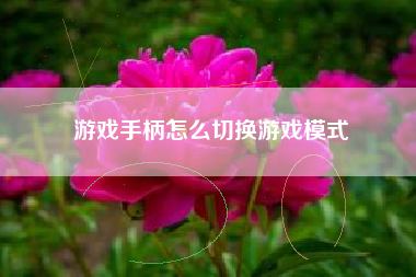 游戏手柄怎么切换游戏模式