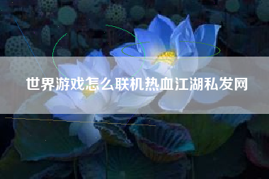 世界游戏怎么联机热血江湖私发网