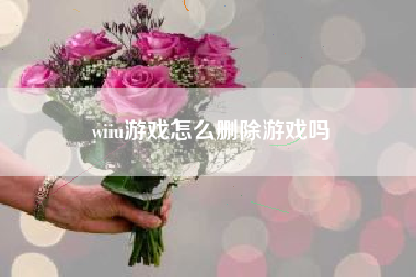 wiiu游戏怎么删除游戏吗