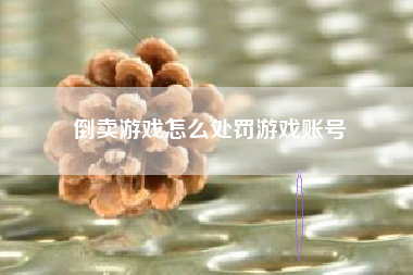 倒卖游戏怎么处罚游戏账号