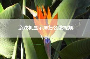 游戏机显示屏怎么做视频