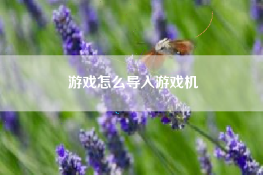 游戏怎么导入游戏机