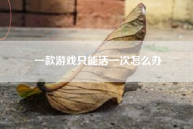 一款游戏只能活一次怎么办