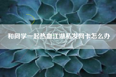 和同学一起热血江湖私发网卡怎么办