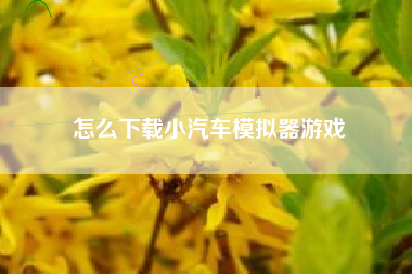 怎么下载小汽车模拟器游戏