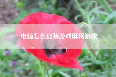 电脑怎么安装游戏麻将游戏
