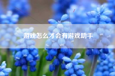 游戏怎么才会有游戏助手