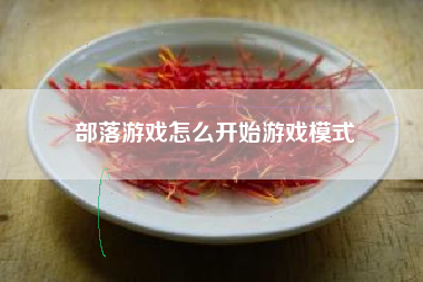 部落游戏怎么开始游戏模式