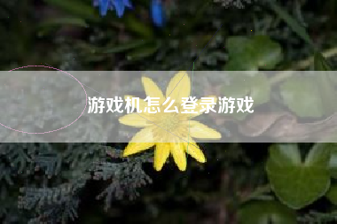 游戏机怎么登录游戏