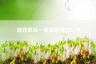 游戏机玩一会就黑屏怎么办