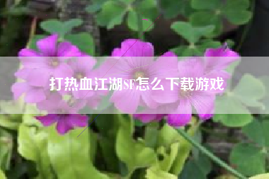 打热血江湖SF怎么下载游戏