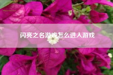 闪亮之名游戏怎么进入游戏