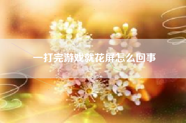 一打完游戏就花屏怎么回事