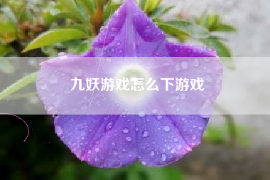 九妖游戏怎么下游戏