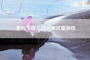 怎么下载二次元测试服游戏