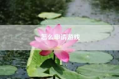 怎么申请游戏