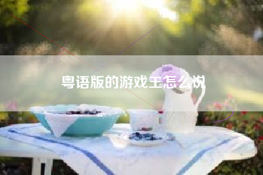 粤语版的游戏王怎么说