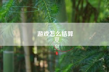 游戏怎么结算