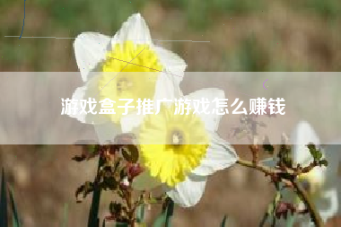 游戏盒子推广游戏怎么赚钱