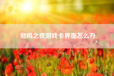 危鸡之夜游戏卡界面怎么办