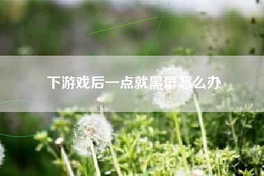 下游戏后一点就黑屏怎么办  第1张