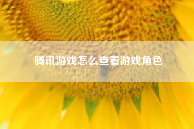 腾讯游戏怎么查看游戏角色