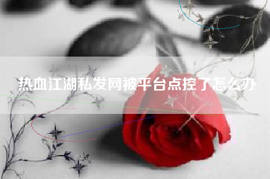 热血江湖私发网被平台点控了怎么办