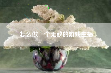 怎么做一个无敌的游戏主播