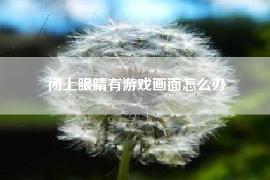 闭上眼睛有游戏画面怎么办
