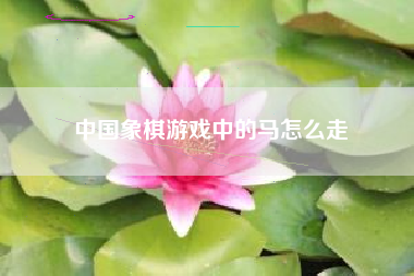 中国象棋游戏中的马怎么走