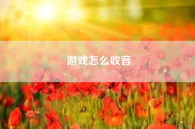 游戏怎么收音