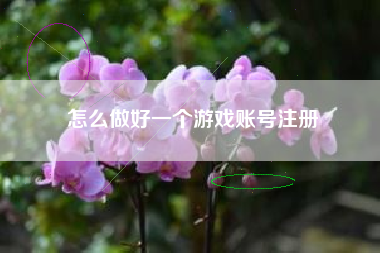 怎么做好一个游戏账号注册
