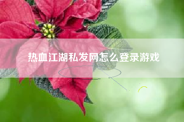 热血江湖私发网怎么登录游戏