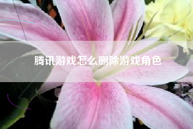 腾讯游戏怎么删除游戏角色  第1张